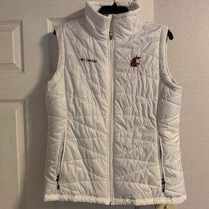 WSU Cougars White Columbia Vest